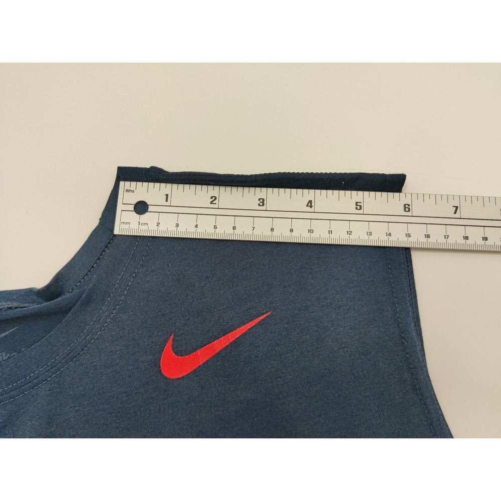 Nike Rogue Colab Dri-FIT Mens XL Muscle Tee Tank Top Navy Blue Workout Shirt - Picture 5 of 7